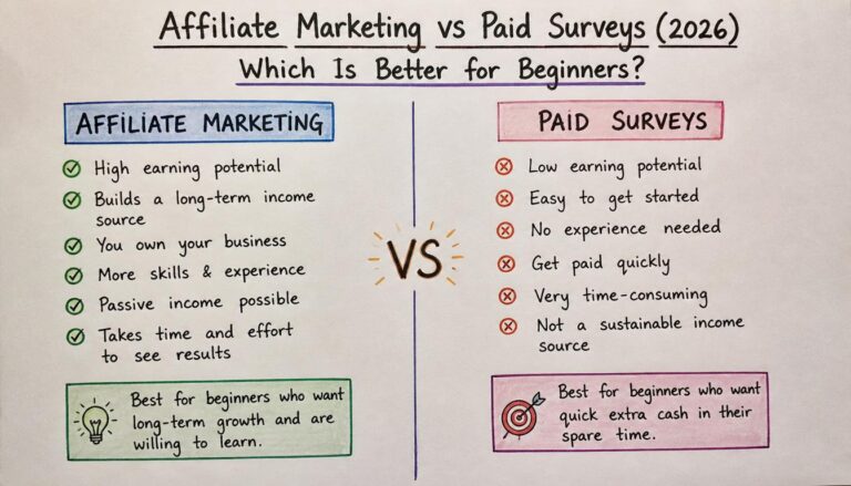 Affiliate Marketing vs Paid Surveys